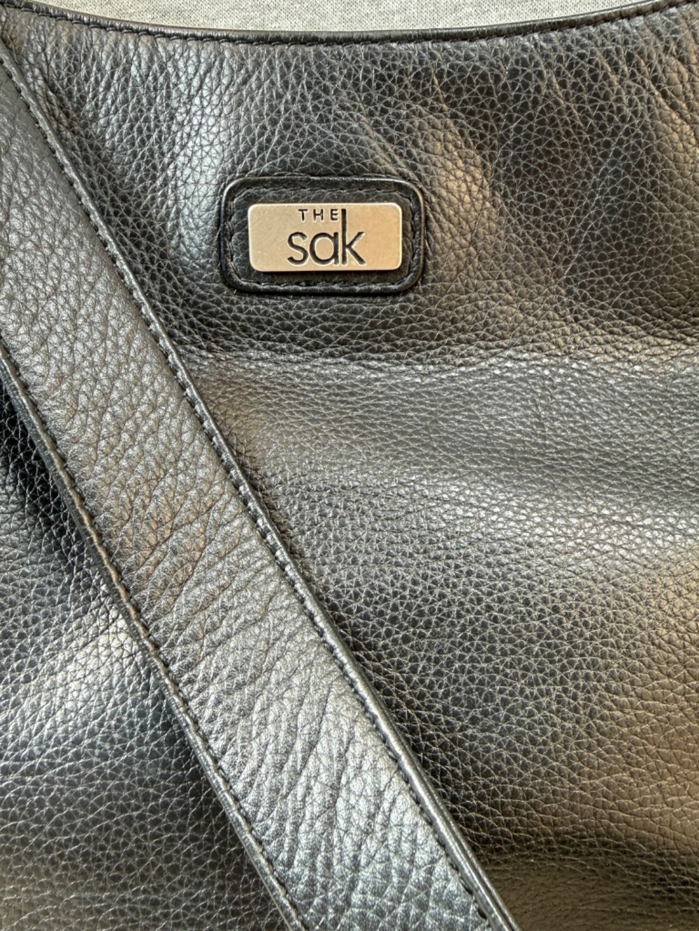 The Sak Shoulder Bag Black Pebbled Leather Hobo Bag Great Condition! - Picture 2 of 13